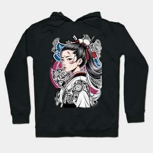 Japanese Geisha inspired tshirt Hoodie